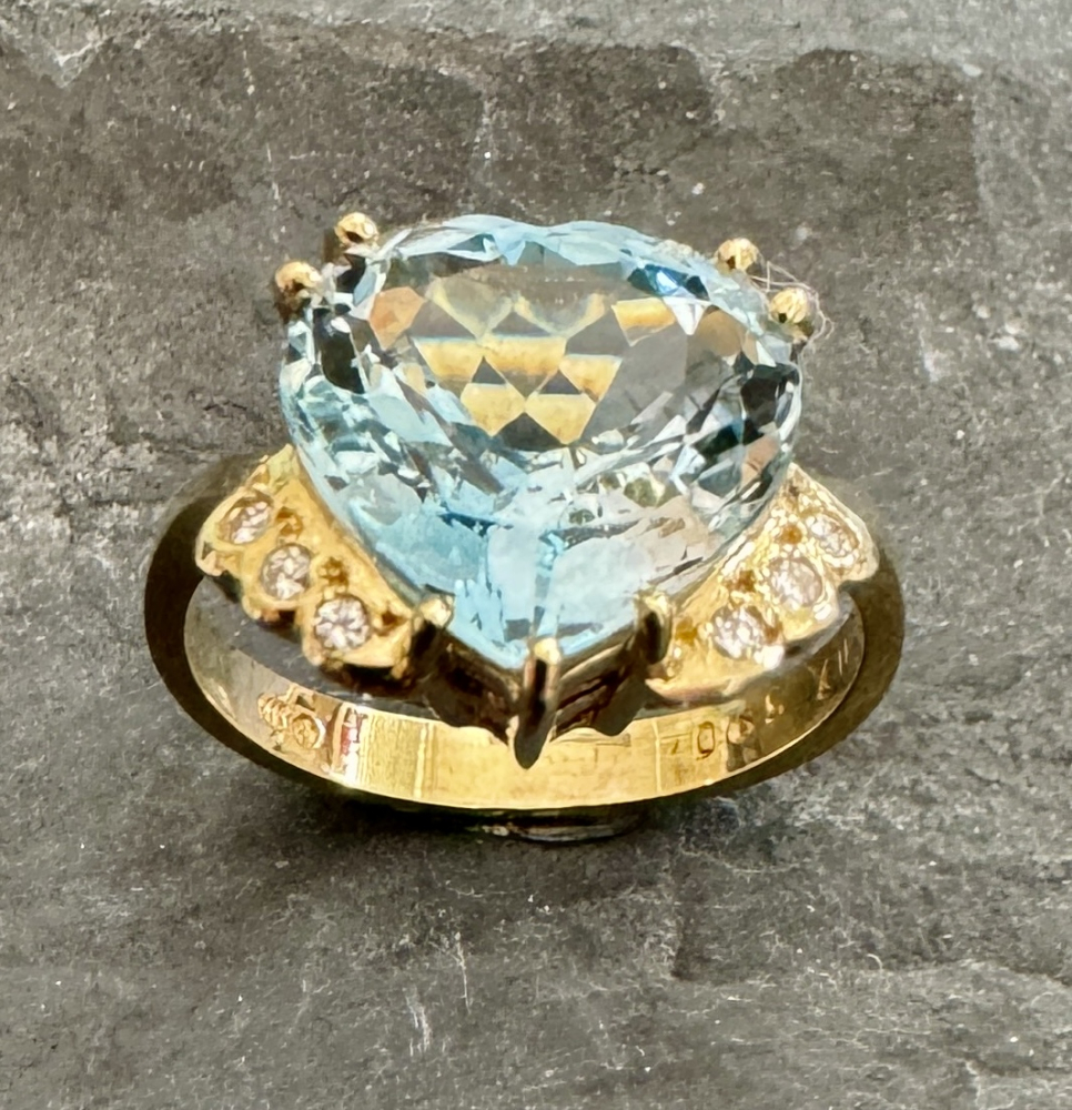 Edel - Topas Ring 585 GG Brill.